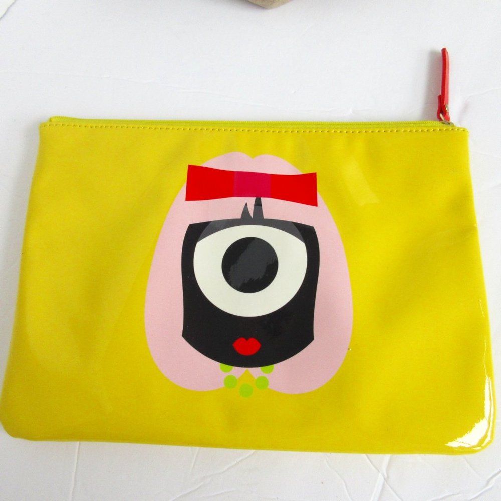 Kate Spade KSNY X Darcel GIA Pouch Yellow Clutch